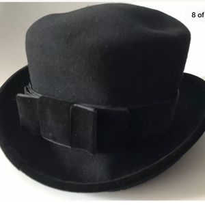 Eric Javits Solid Black Wool Luxury Designer Hat